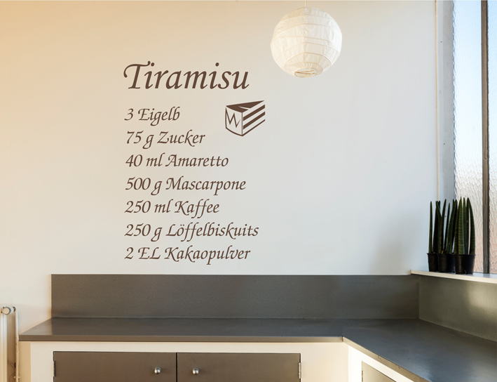 Wandtattoo Tiramisu Rezept - zum Schließen ins Bild klicken
